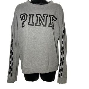 PINK Lightweight Grey Crewneck Sweatshirt